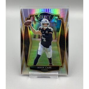 Raiders 2020 Panini Select‎ DEREK CARR Premier Level Silver Prizm #132 Las Vegas
